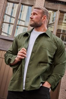 Verde - cămașă tip jachetă din țesătură Badrhino Big & Tall (K76498) | 233 LEI