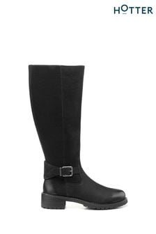 Hotter Black Briley Zip Fastening Regular Fit Boots (K76567) | €211