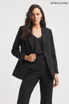 JD Williams Fitted Power Suit Black Blazer (K76848) | LEI 388