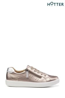 Hotter Silver Stellar Lace-Up/Zip Regular Fit Shoes (K76905) | LEI 591