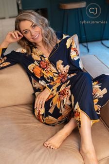 Cyberjammies Blue Floral Print Pyjamas Set (K77013) | €31