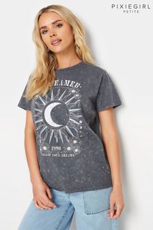 PixieGirl Petite Grey Dreamer Short Sleeve T-Shirt (K77194) | €27
