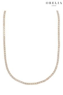 Orelia London Gold Tone Cupchain Tennis Necklace (K77248) | 188 QAR