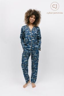Cyberjammies Blue Woodland Print Pyjamas Set (K77260) | OMR27
