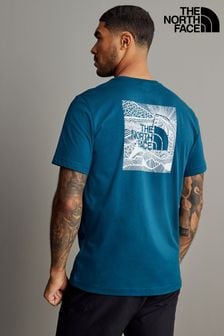 The North Face Blue Mens Short Sleeve 100% Cotton Celebration Redbox T-Shirt (K77332) | $51