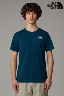 The North Face Blue Mens Short Sleeve Vertical 100% Cotton T-Shirt (K77445) | 191 SAR