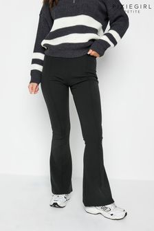 PixieGirl Petite Black Scuba Pintuck Kickflare Trousers (K77516) | 1,373 UAH