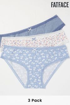 FatFace Natural Mini Floral Knickers 3 Pack (K77751) | 115 SAR
