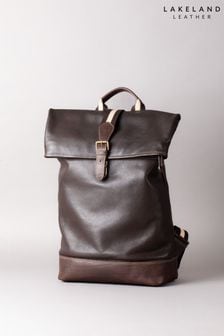 Lakeland Leather Kelsick Leather Rolltop Brown Backpack