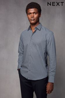 Men s Dress Shirt Print 100 Cotton Formal Shirts Next Malta
