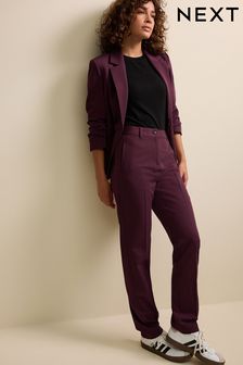 Burgundy Red Tailored Slim Trousers (K77913) | $39