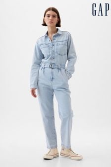 Gap Blue Belted Denim Jumpsuit (K78126) | €93