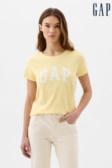 Gap Yellow Cotton Logo Short Sleeve Crew Neck T-Shirt (K78141) | €18