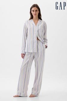 Raya azul - Pantalones de pijama de popelina de Gap (K78149) | 42 €
