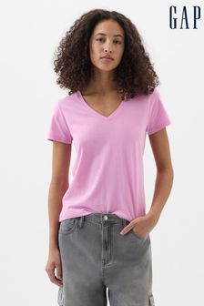 Gap Pink Favourite Short Sleeve V Neck T-Shirt (K78154) | €11.50