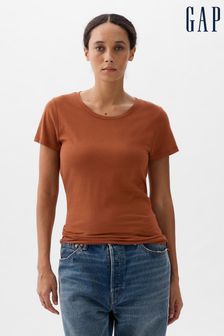 Marron - T-shirt Gap Favorite à manches courtes à col ras du cou (K78163) | €12