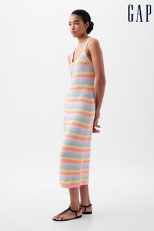 Robe mi-longue Gap en lin et coton sans manches à col rond (K78208) | €59