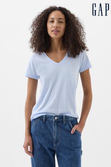 Azul - Gap Short Sleeve V Neck T-shirt (K78218) | 14 €