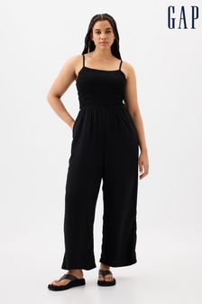 Schwarz - Gap Jumpsuit mit weitem Bein (K78230) | 55 €