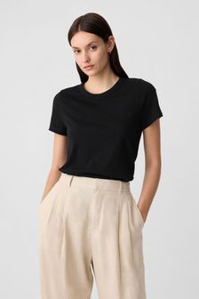 Черный - футболка с короткими рукавами и круглым вырезом Gap Foreversoft (K78261) | €18