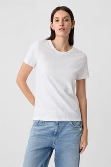 Белый - футболка с короткими рукавами и круглым вырезом Gap Foreversoft (K78281) | €19