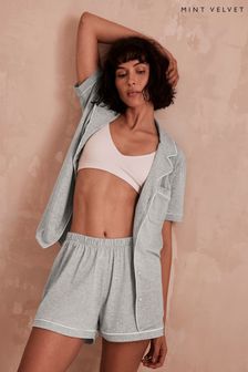 Mint Velvet Grey Jersey Short Pyjama Set (K79216) | OMR17