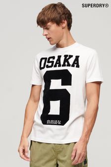 Superdry White Osaka 6 Mono Standard T-Shirt (K79361) | 191 SAR