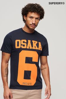 Blau - Superdry Osaka T-Shirt in Loose Fit mit Logo (K79379) | 45 €