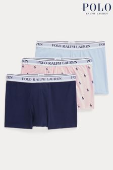 Pink/Blue - Polo Ralph Lauren Classic Stretch-cotton Boxers 3-pack (K79417) | kr820