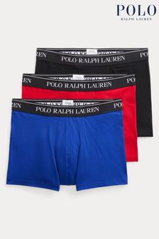 Красно-синяя - Набор из 3 хлопковых боксеров-Polo Ralph Lauren Classic (K79422) | €60