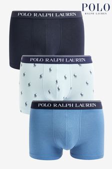 Bleu - Polo Ralph Lauren boxers classiques en coton stretch lot de 3 (K79450) | €53