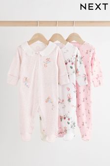 Newborn baby girl sleepsuit top