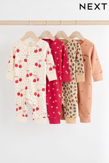 Kirschdesign, rot - Two Way Zip Baby Sleepsuits (0mths-3yrs) (K79509) | 39 € - 42 €