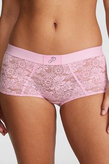 Victoria's Secret PINK Pink Bubble Shine Lace Short Logo Knickers (K79732) | €14