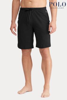 Negru - Pantaloni scurți de interior cu logo din bumbac Polo Ralph Lauren Jerseu (K79812) | 328 LEI