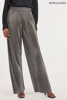 Jd Williams kovinsko srebrne plisiran hlače (K79843) | €18
