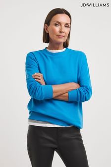 JD Williams Ocean Blue Ribbed Detail Sweater (K79845) | 40 €