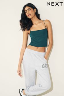 Teal Blue Thin Strap Slinky Cami Vest (K79908) | AED44