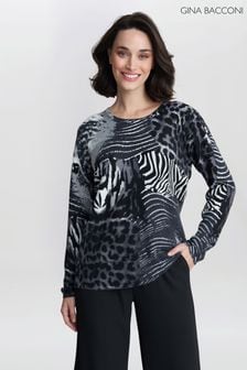 siv pulover s Animal diamanti Gina Bacconi Riley (K79980) | €56