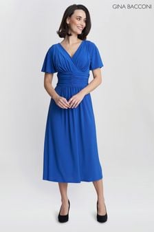 Gina Bacconi Blue Frieda Jersey Print Dress
