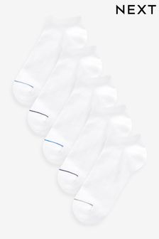 White 5 Pack Signature Modal Trainer Socks (K80058) | SGD 18