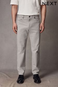 رمادي - Textured Jean Style Trousers With Stretch (K80105) | 13 ر.ع