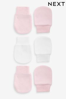 Pink Baby Scratch Mitts 100% Cotton 3 Pack (K80223) | $5