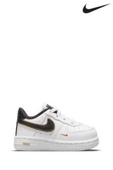 Nike White/Black/Gold Air Force 1 Trainers (K80247) | 2,601 UAH