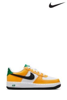 Pomarańczowo-białe - Młodzieżowe buty sportowe Nike Air Force 1 Youth (K80282) | 475 zł