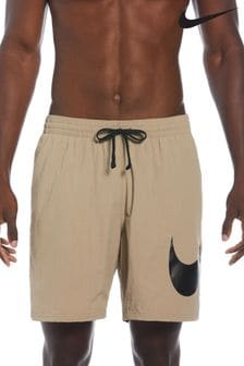 Nike Natural Graphic Swoosh 7 Inch Volley Swim Shorts (K80516) | kr1 010