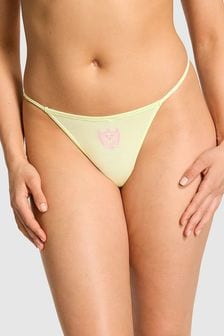 Lime Cream Green Crest - Victoria's Secret Pink Cotton Knickers (K80584) | kr160
