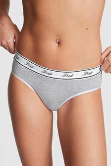 Siva Medium Heather - Roza bombažne spodnjice z logotipom Victoria's Secret (K80587) | €10