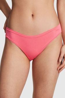 Victoria's Secret PINK Crazy For Coral Pink Cheeky Cotton Thong Knickers (K80619) | €11
