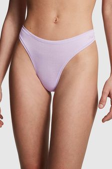 Victoria's Secret PINK Pastel Lilac Purple Thong Cotton Thong Knickers (K80656) | €10.50